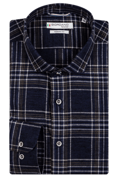 Giordano Blue Long Modern fit Plain Shirt 227834 60