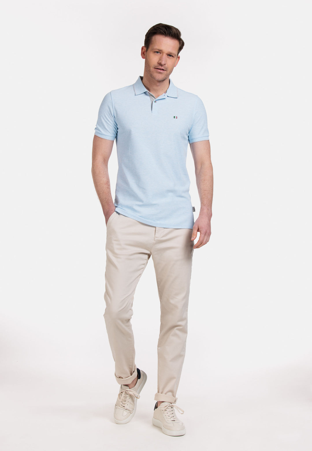 Giordano Nico Signature Piqué Polo - Light Blue - 316588-61
