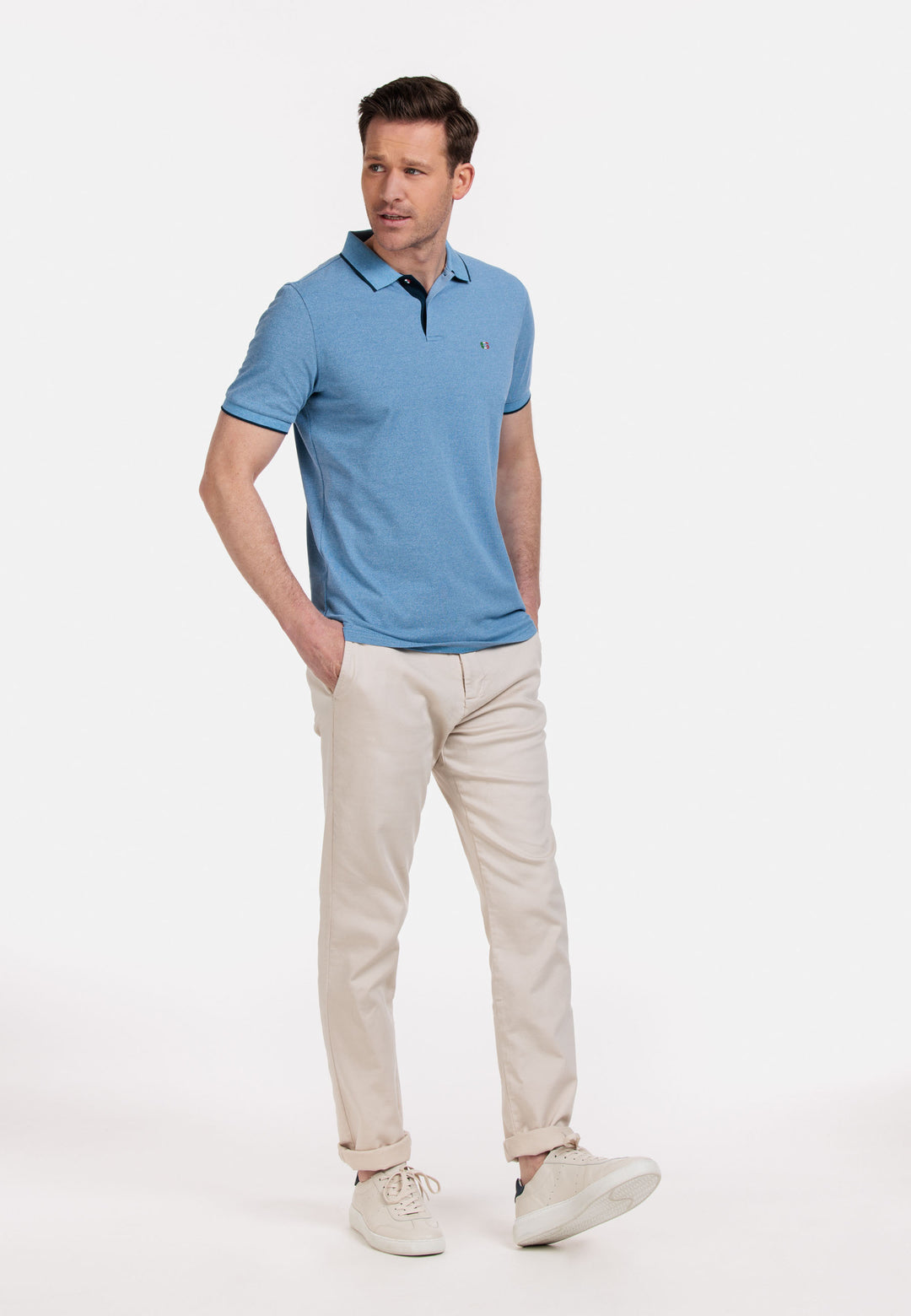 Giordano Nico Signature Piqué Polo - Mid Blue - 316588-67