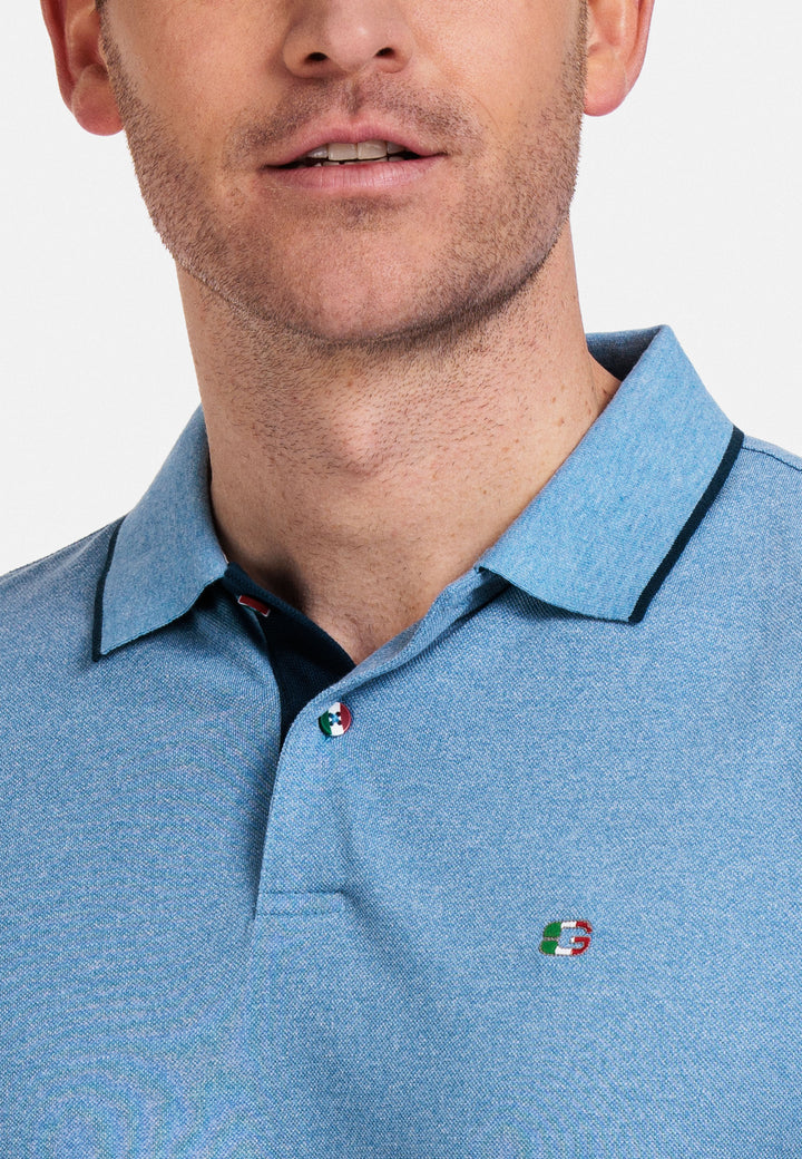 Giordano Nico Signature Piqué Polo - Mid Blue - 316588-67