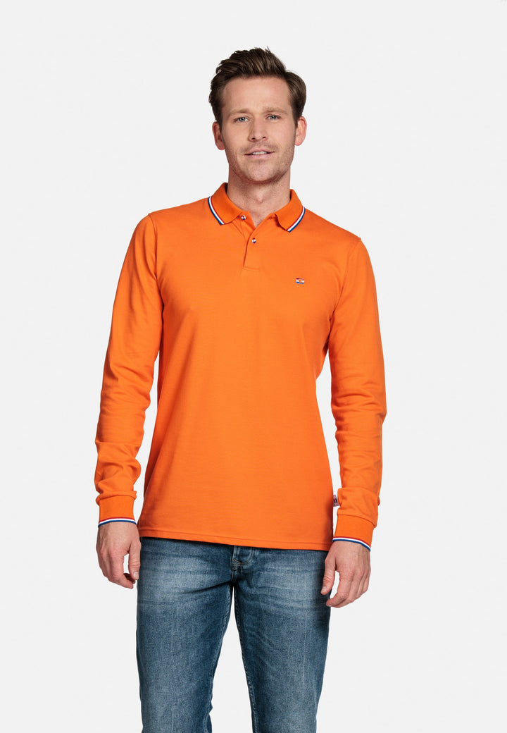 Giordano Dutch Long-Sleeve Polo Shirt - Orange