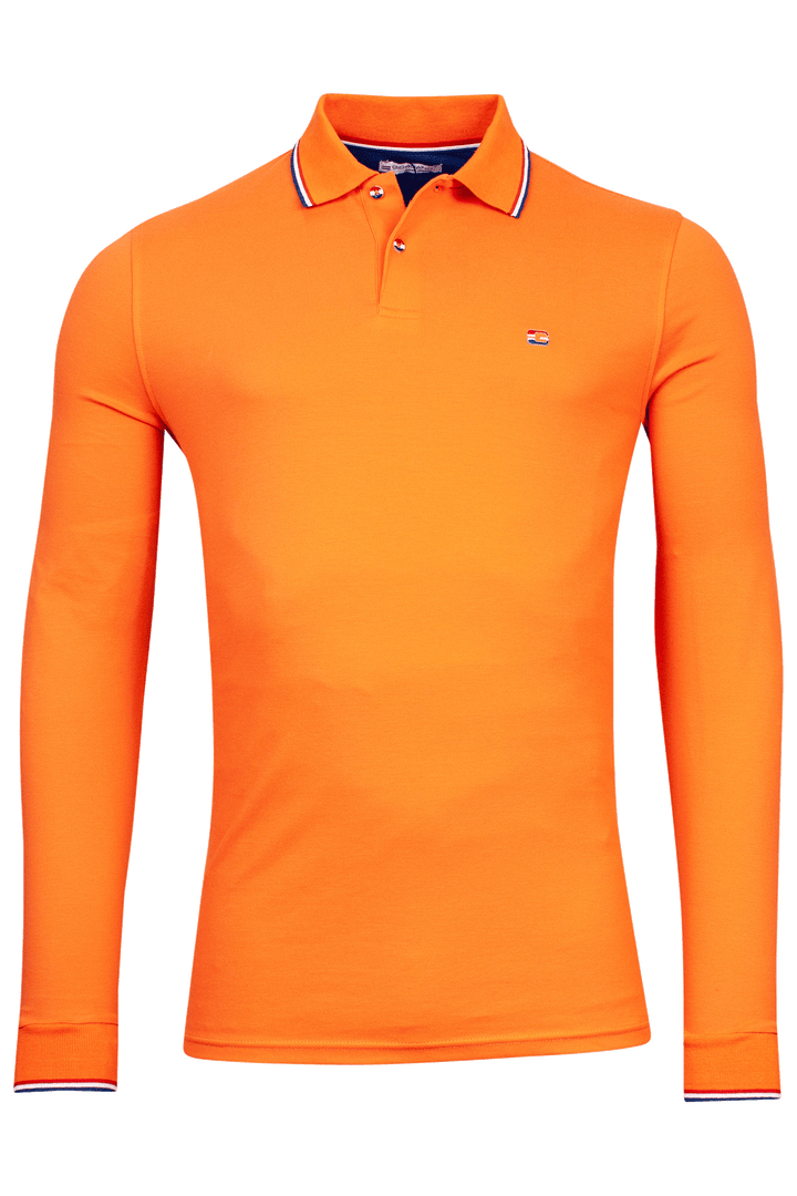Giordano Dutch Long-Sleeve Polo Shirt - Orange