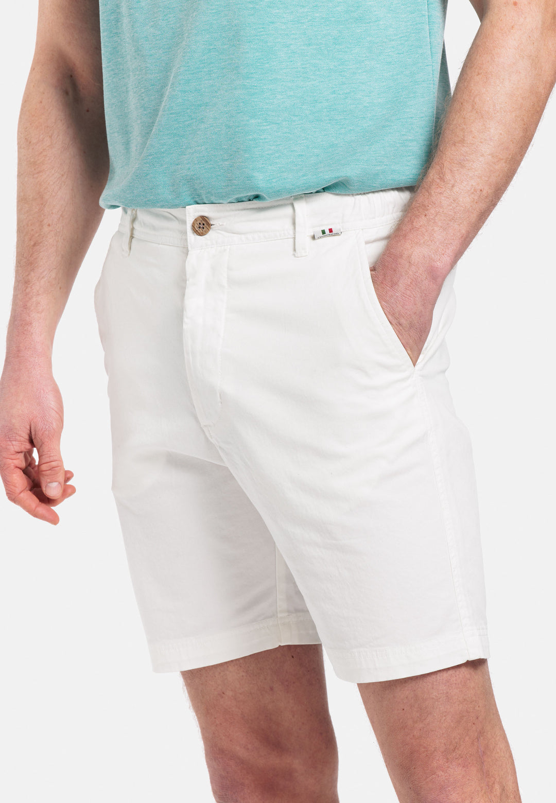 Giordano Porter Elastic Waist Short Pants - White - 411117-10