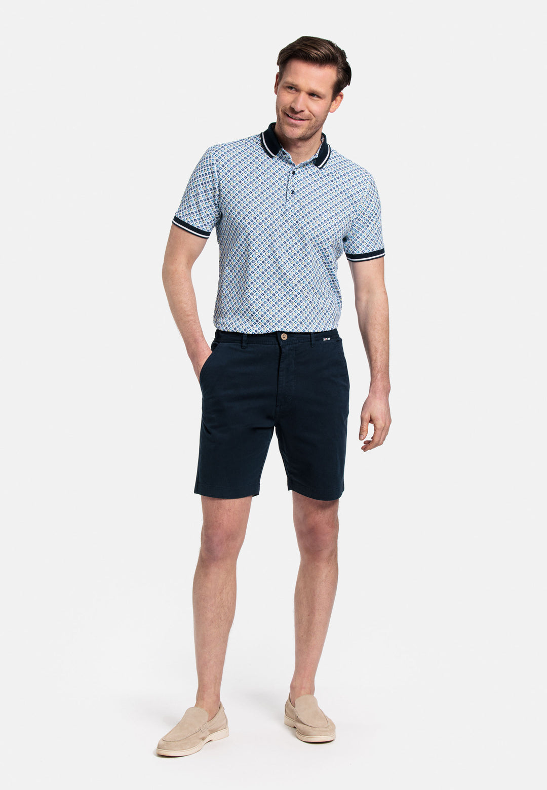 Giordano Porter Elastic Waist Short Pants - Navy - 411117-60