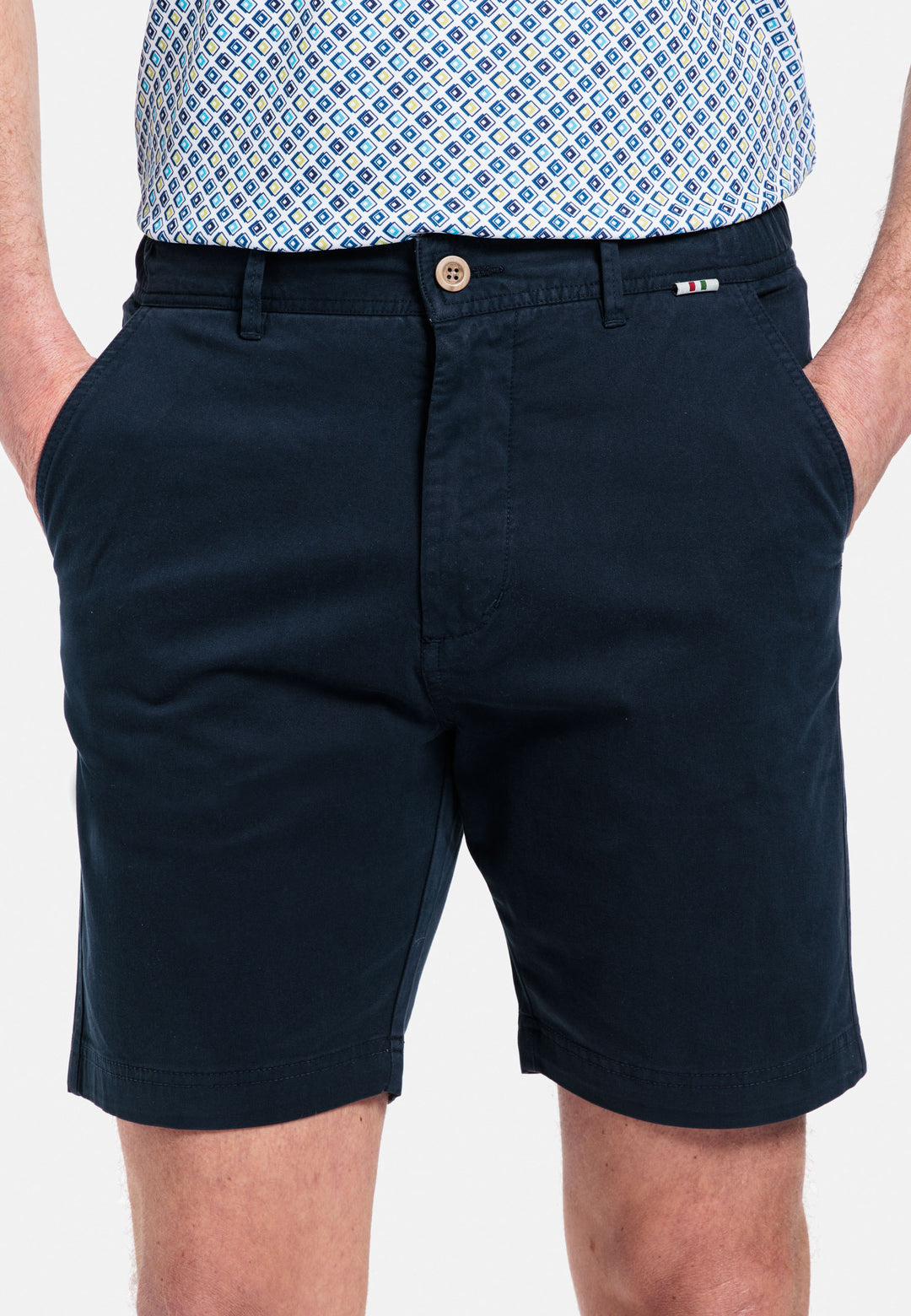 Giordano Porter Elastic Waist Short Pants - Navy - 411117-60