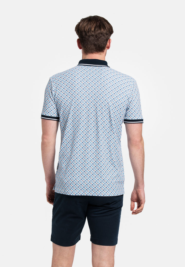 Giordano Fabio Print Polo Shirt - Blue - 416595-20