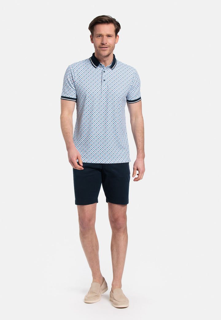 Giordano Fabio Print Polo Shirt - Blue - 416595-20