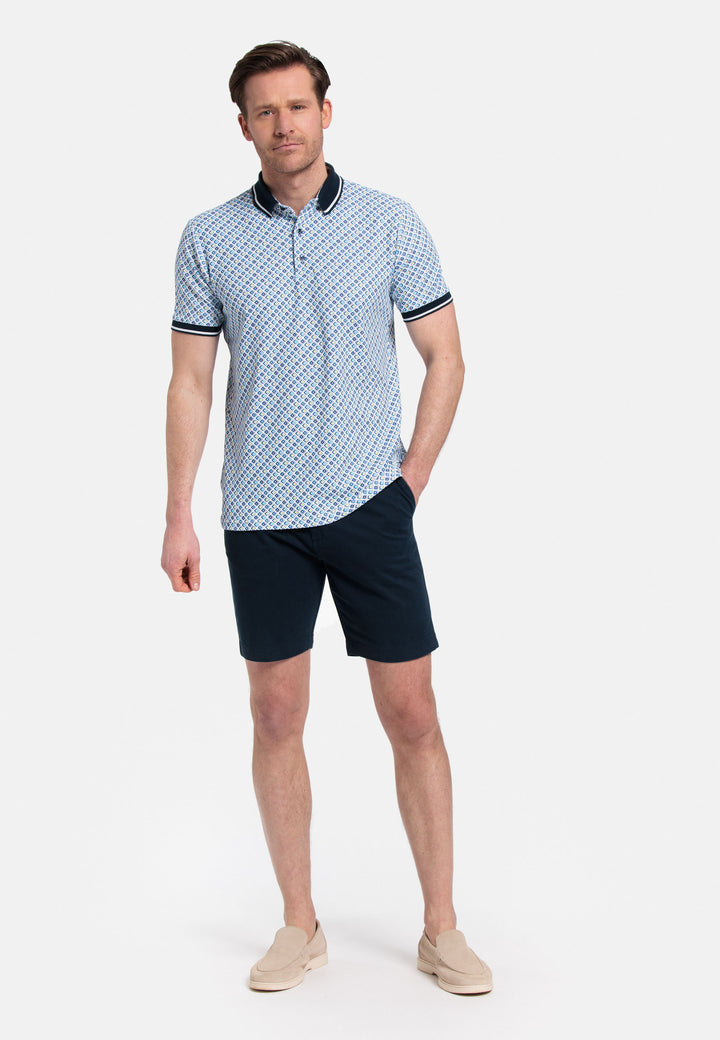 Giordano Fabio Print Polo Shirt - Green - 416595-70