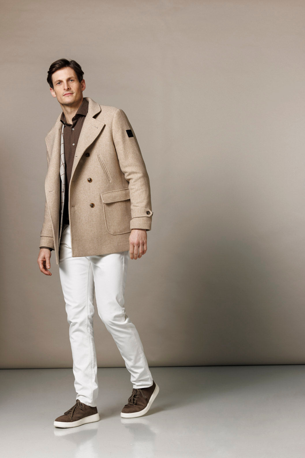 Giordano Fernando Double-breasted Jacket - Brown - 422624-80