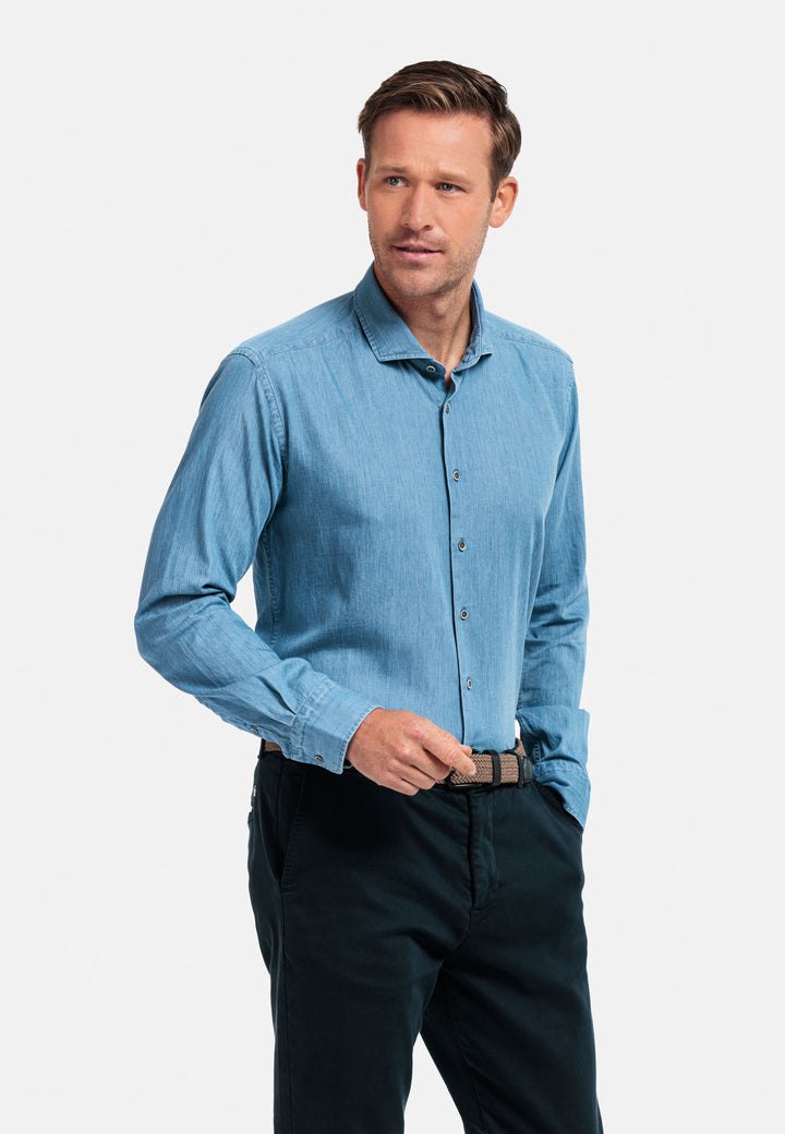 Giordano Row Bari Cutaway Shirt - Light Blue - 427007-61