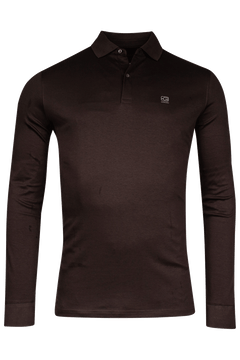 Giordano Landro Liquid Cotton Longsleeve Polo - Brown - 427578-80