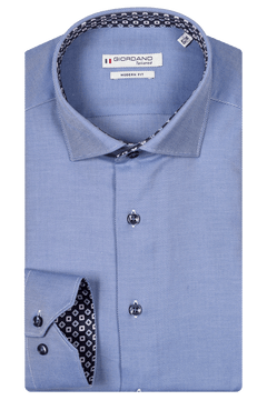 Giordano Maggiore Semi Cutaway Shirt - Mid Blue - 427884-64