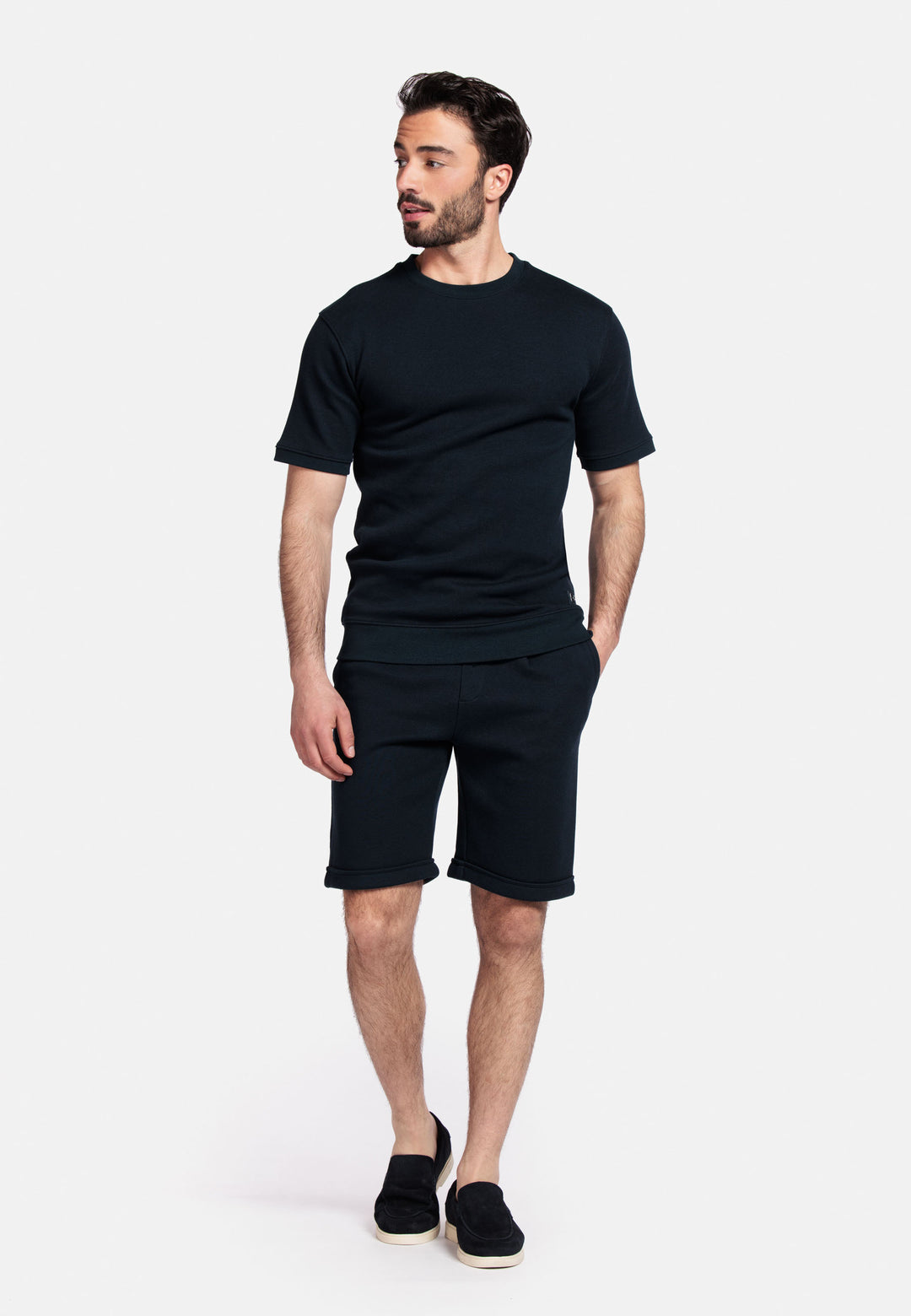 Giordano Amalfi Short-Sleeve Sweatshirt - Navy