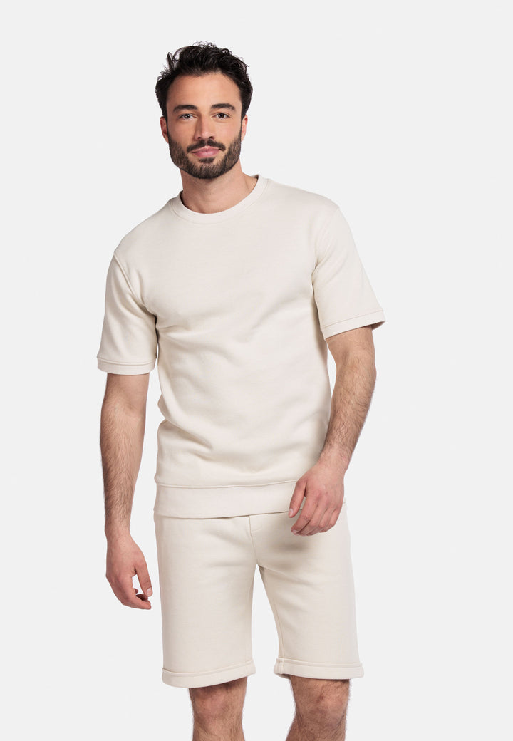 Giordano Amalfi Short-Sleeve Sweatshirt - Beige