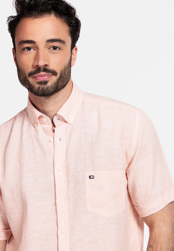 Giordano League Short-Sleeve Shirt - Salmon