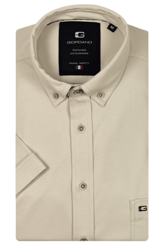 Giordano League Liquid Cotton Shirt - Beige - 516078-82