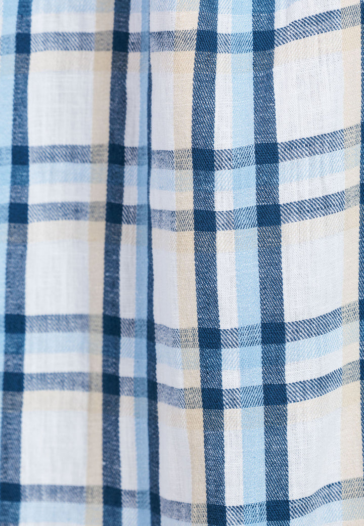 Giordano League Button Down Plaid Shirt - Navy - 516316-60