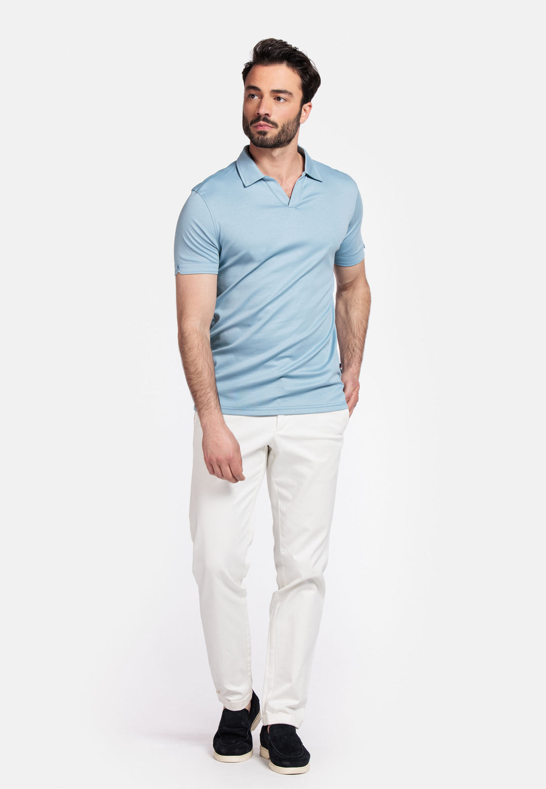 Giordano Portofino Liquid Cotton Polo - Blue - 516579-62