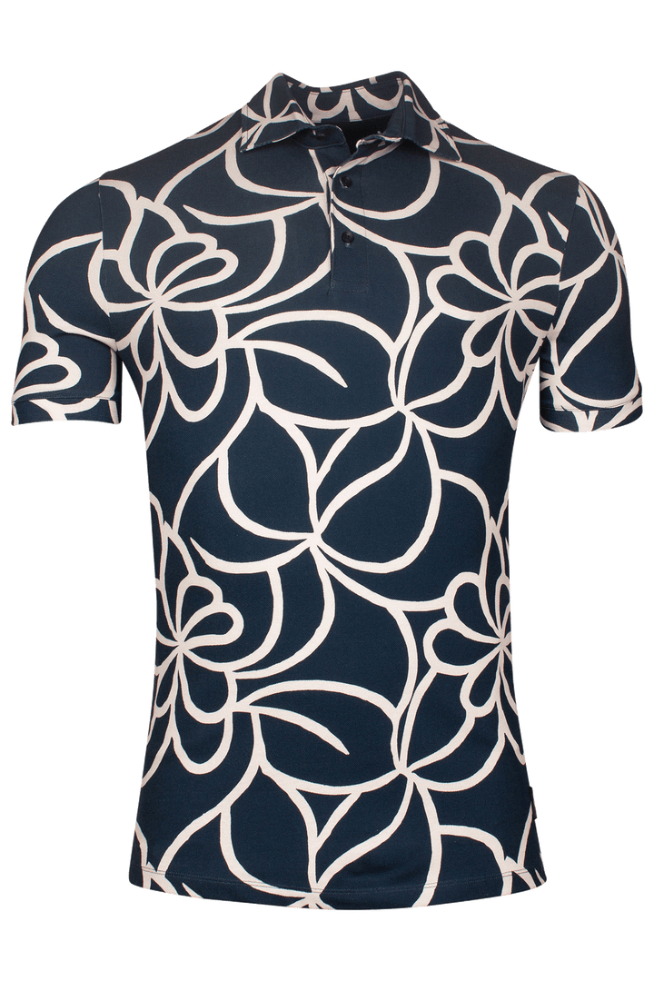 Giordano Formentini Print Polo - Navy - 516582-60