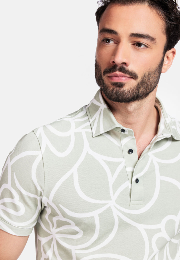 Giordano Formentini Print Polo - Green - 516582-70