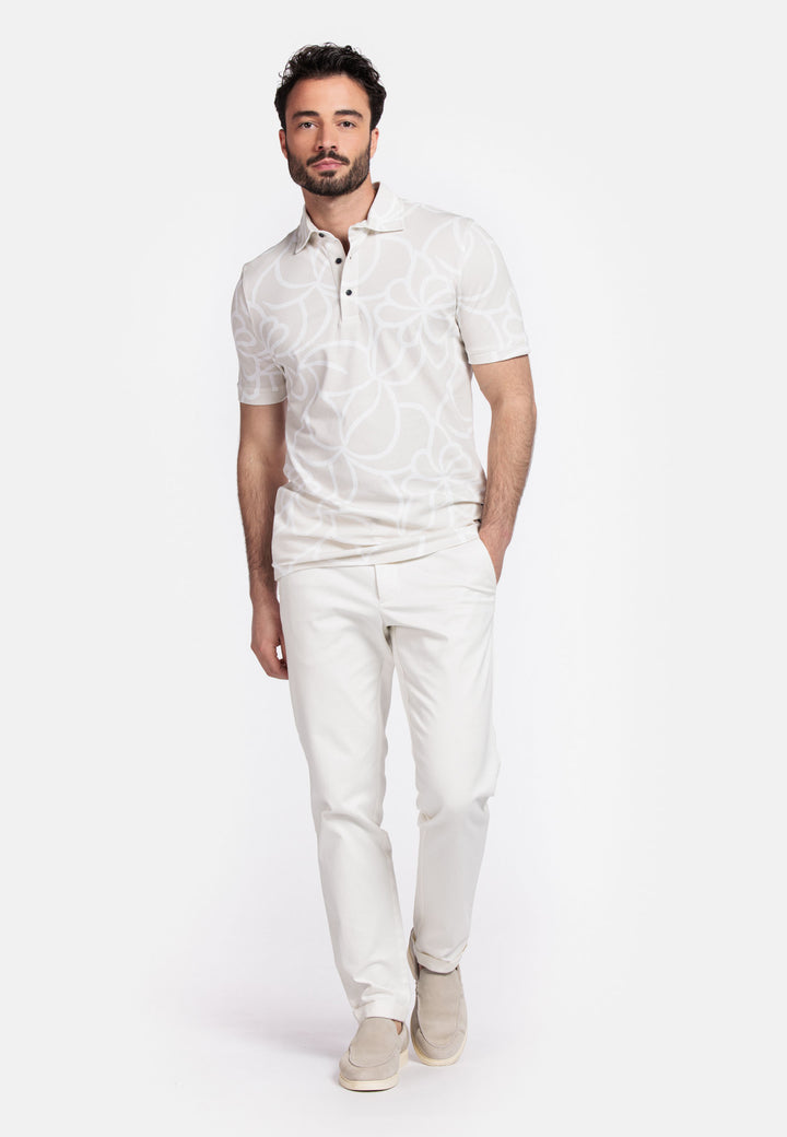 Giordano Formentini Print Polo Shirt - Beige - 516582-80