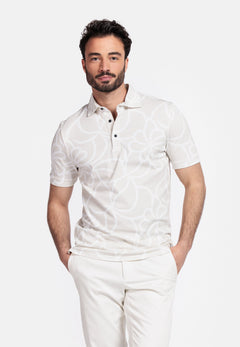 Giordano Formentini Print Polo Shirt - Beige - 516582-80