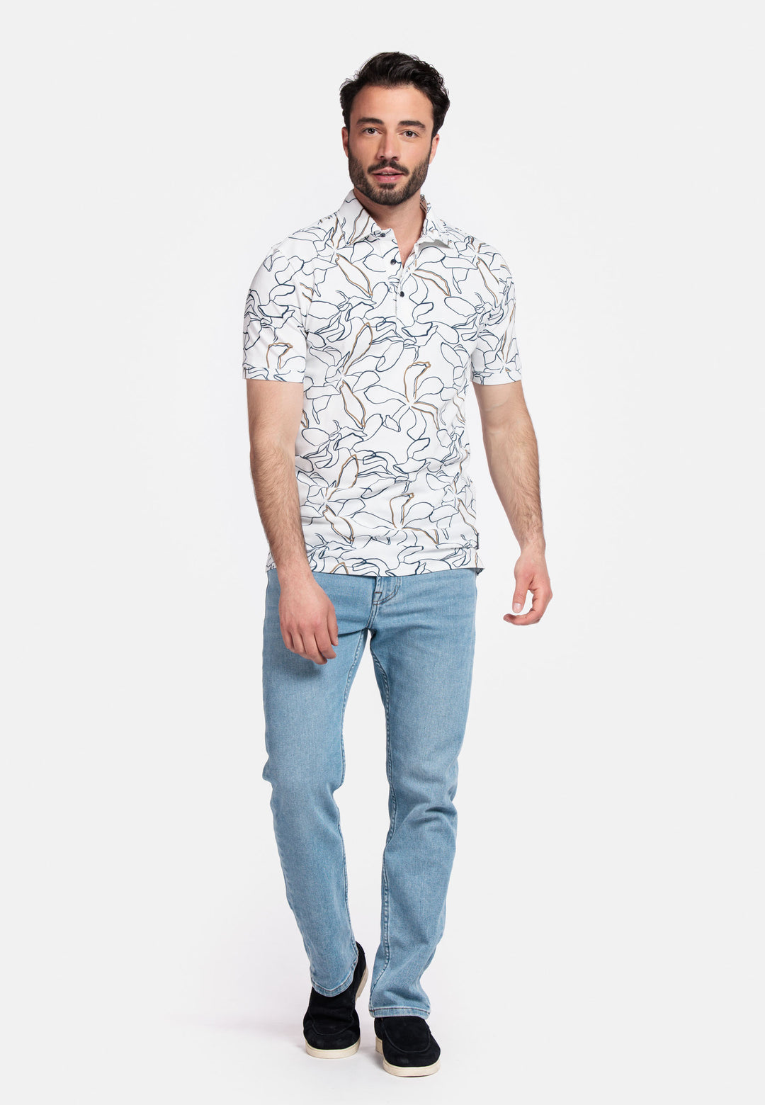 Giordano Formentini Print Polo - White - 516583-10