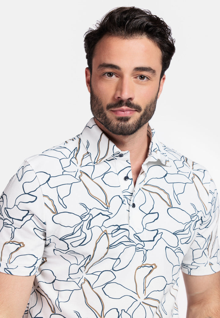 Giordano Formentini Print Polo - White - 516583-10