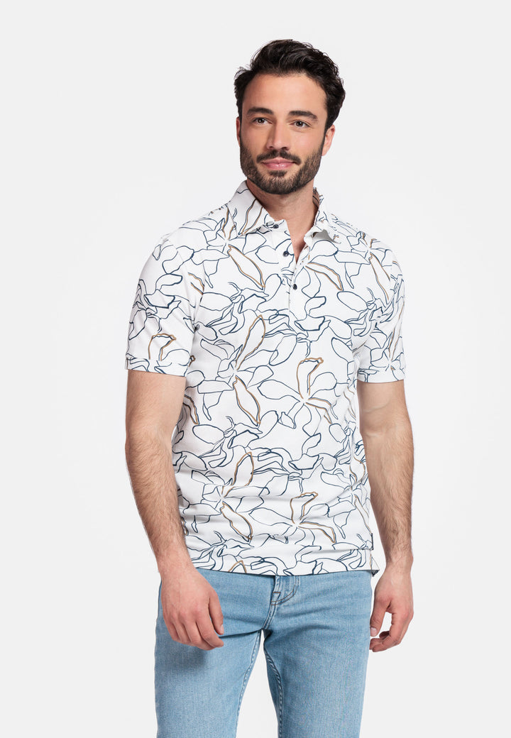 Giordano Formentini Print Polo - White - 516583-10