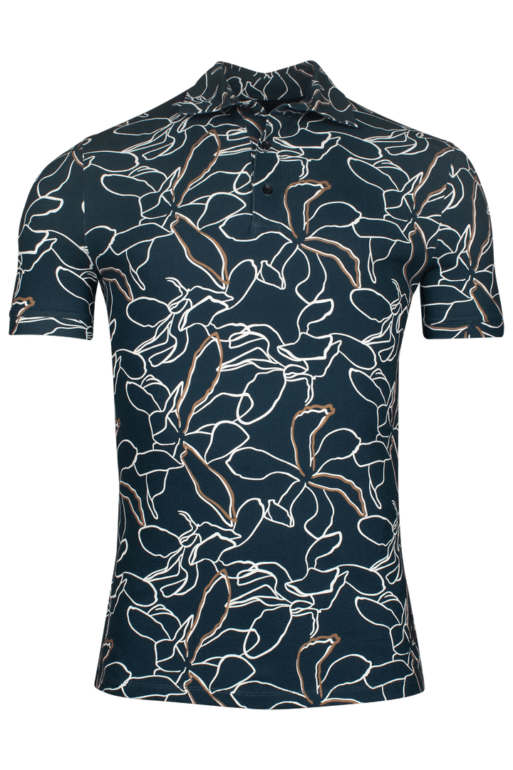 Giordano Formentini Print Polo Shirt - Blue - 516583-60