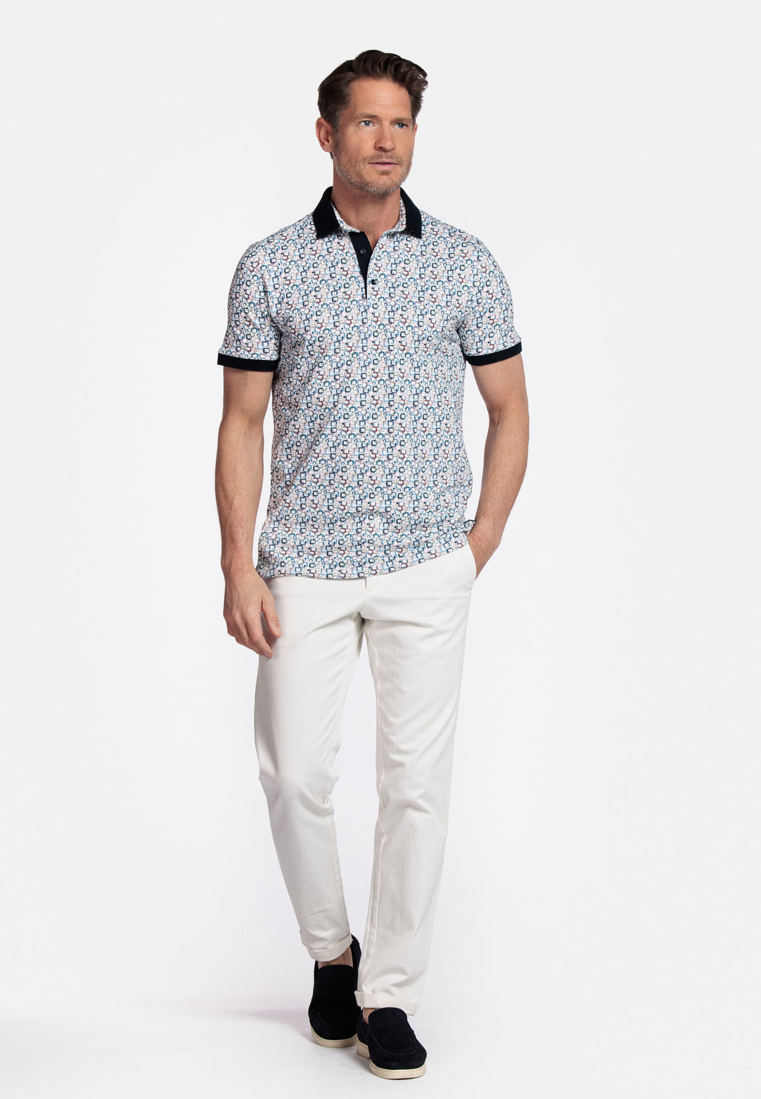 Giordano Genardi Print Polo - Red - 516584-30
