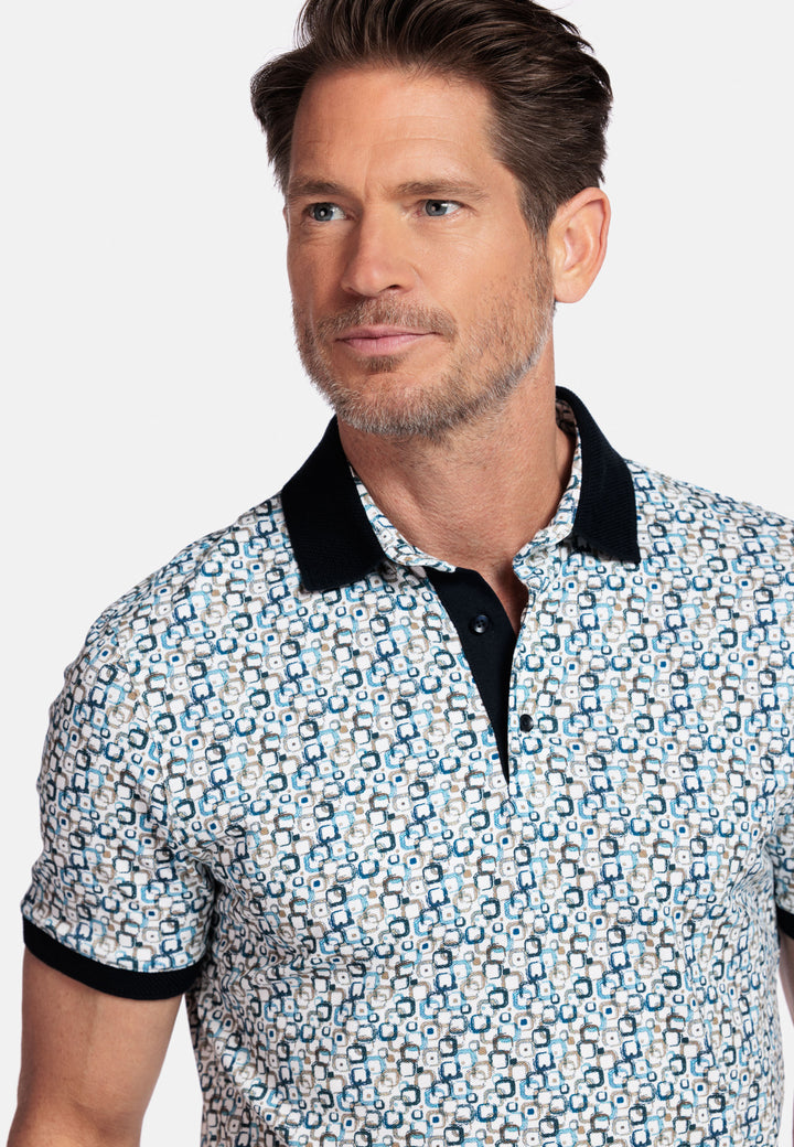 Giordano Genardi Print Polo - Navy - 516584-60