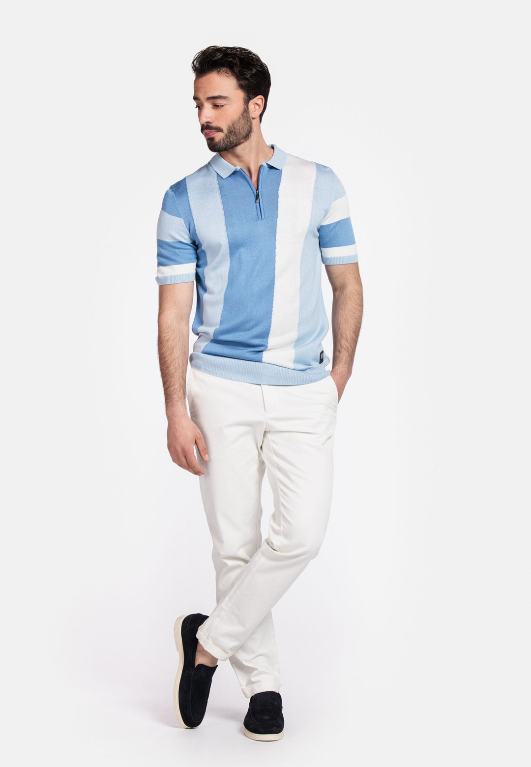 Giordano Enzo Striped Polo Shirt - Blue