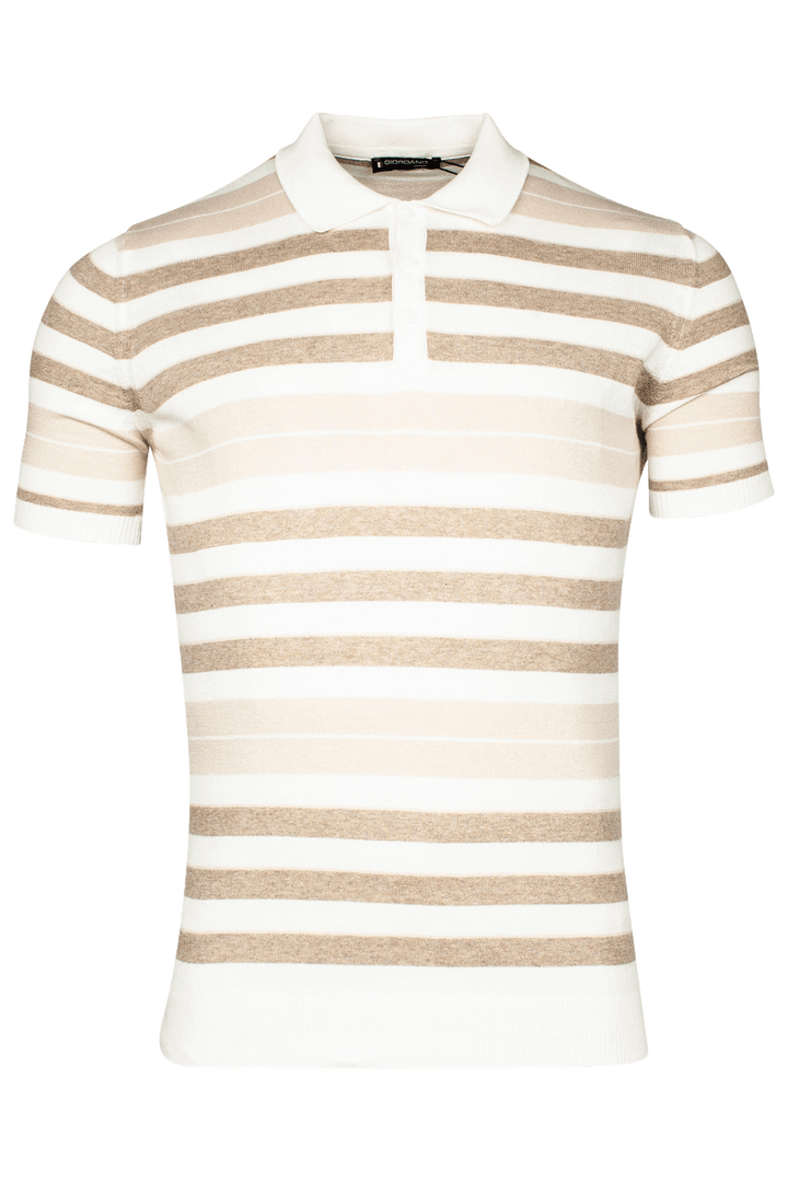 Giordano Silvan Knitted Print Polo Shirt - Beige