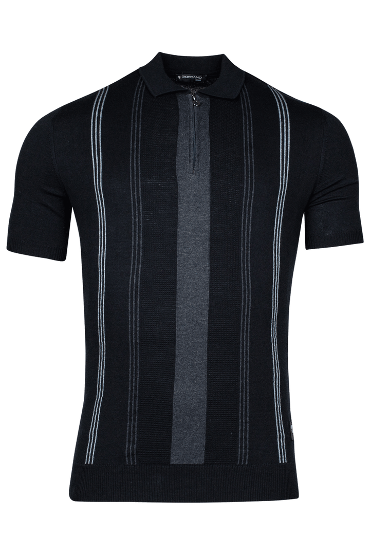 Giordano Enzo Striped Polo Shirt - Navy