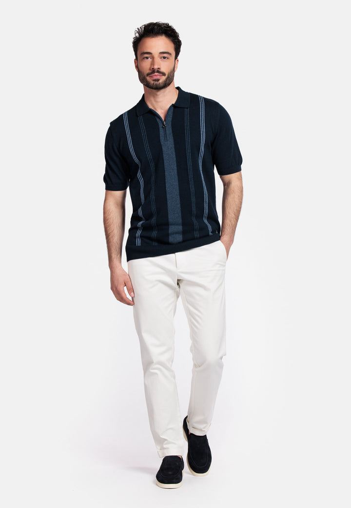 Giordano Enzo Striped Polo Shirt - Navy