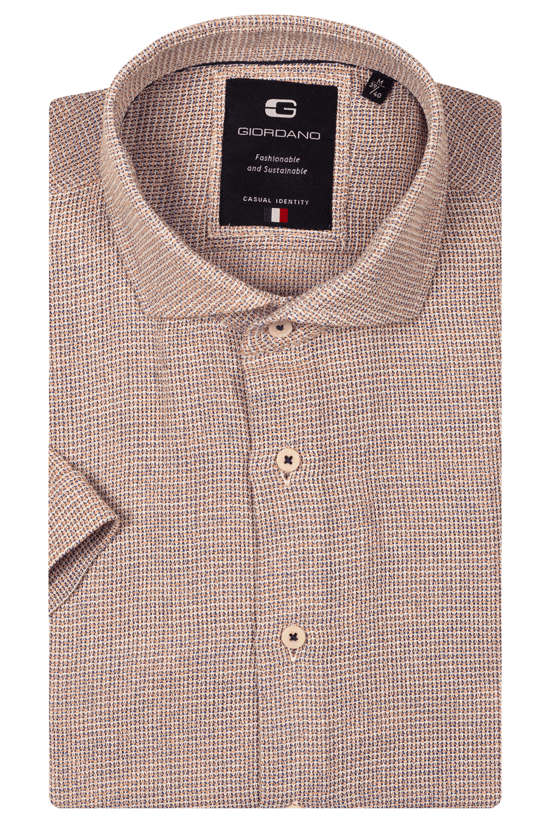 Giordano Front Short-Sleeve Shirt - Pink