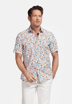 Giordano Lago Semi Cutaway Short Sleeve Shirt - White - 516855-10