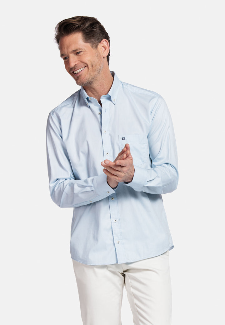 Giordano Ivy Button Down Twill Shirt - Navy - 517008-60