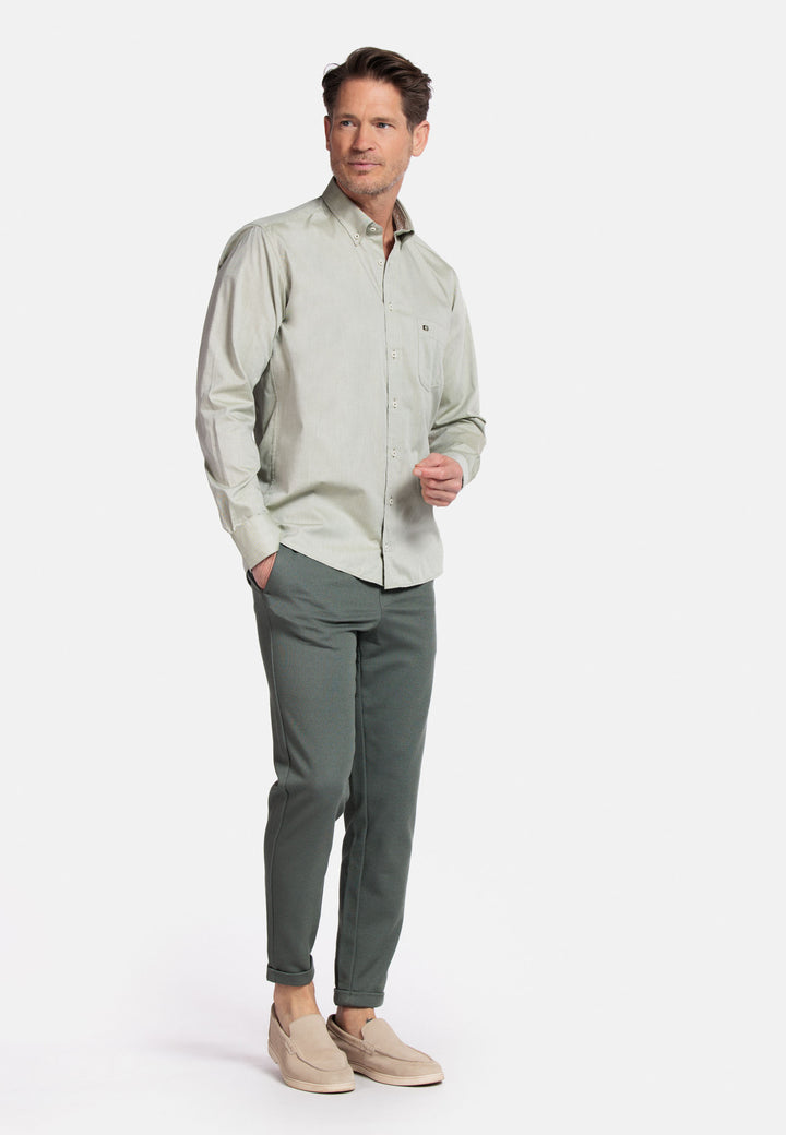 Giordano Ivy Button Down Twill Shirt - Green - 517008-70