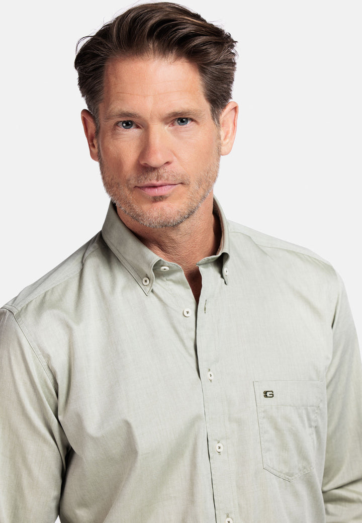 Giordano Ivy Button Down Twill Shirt - Green - 517008-70