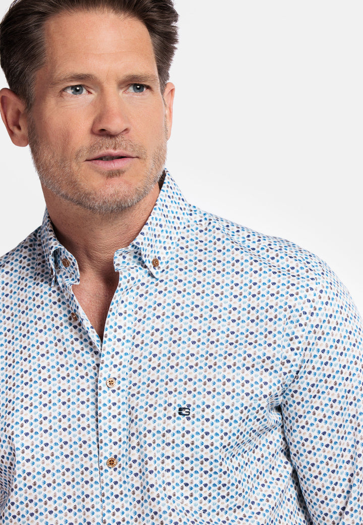 Giordano Ivy Print Shirt - Navy - 517022-60