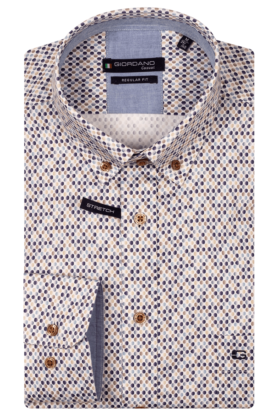 Giordano Ivy Shirt with abstract print - Navy - 517027-60