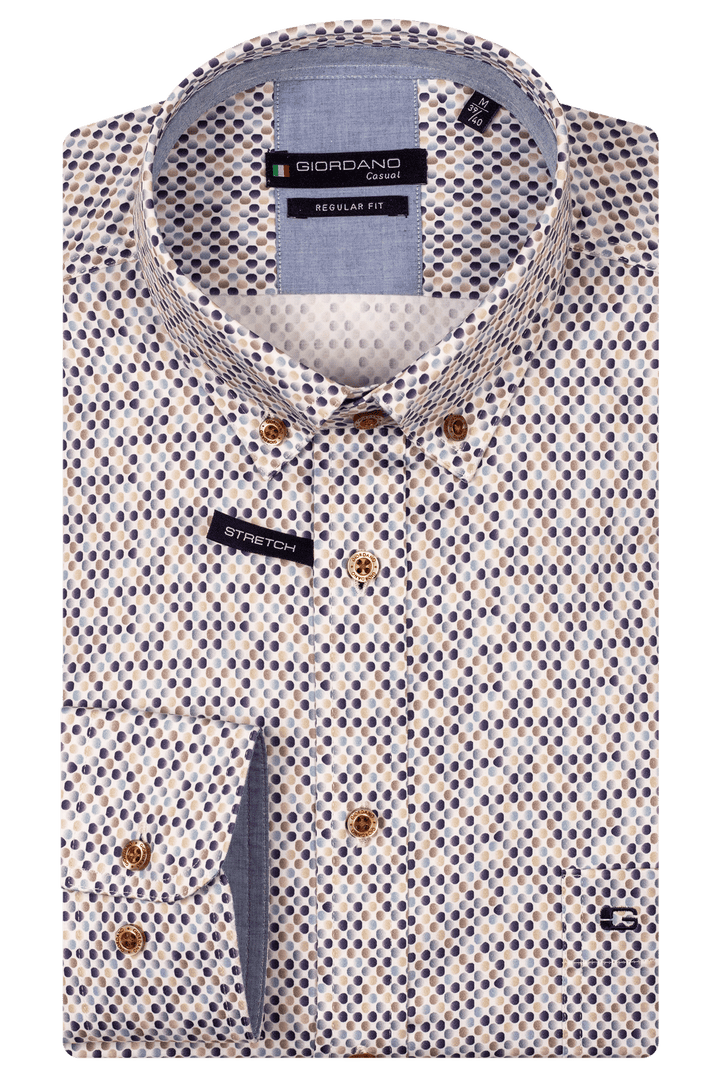 Giordano Ivy Shirt with abstract print - Navy - 517027-60