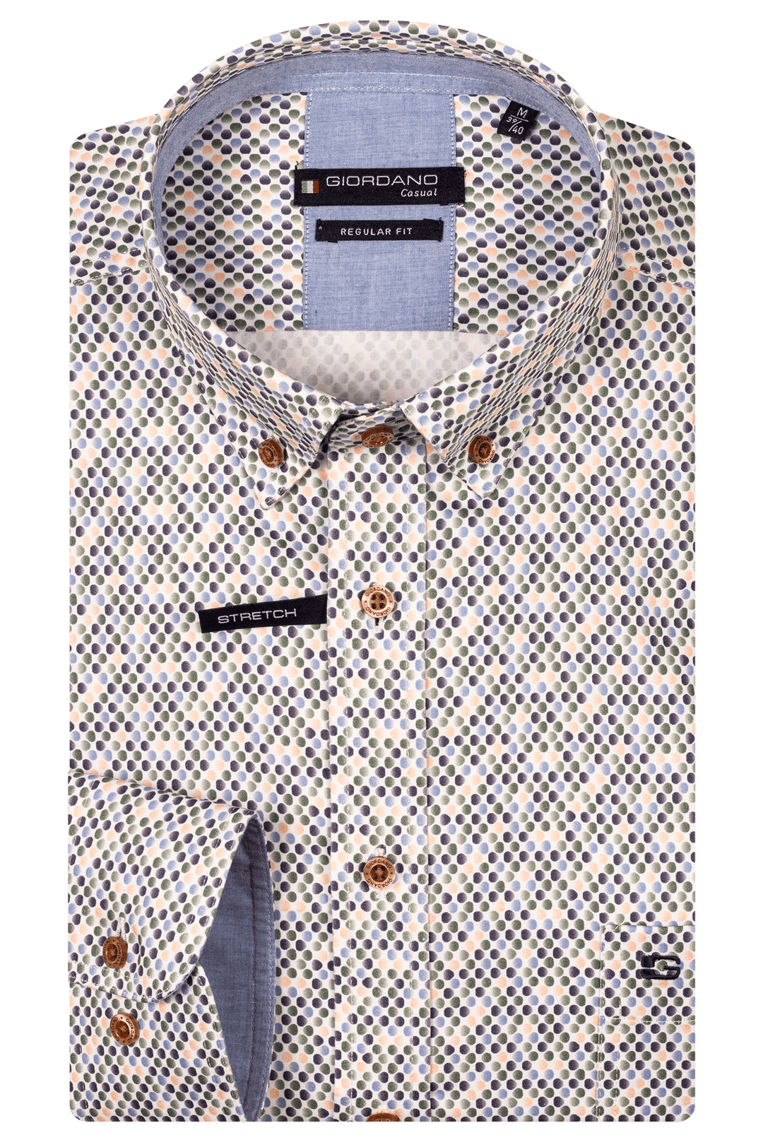 Giordano Ivy Shirt with abstract print - Green - 517027-70