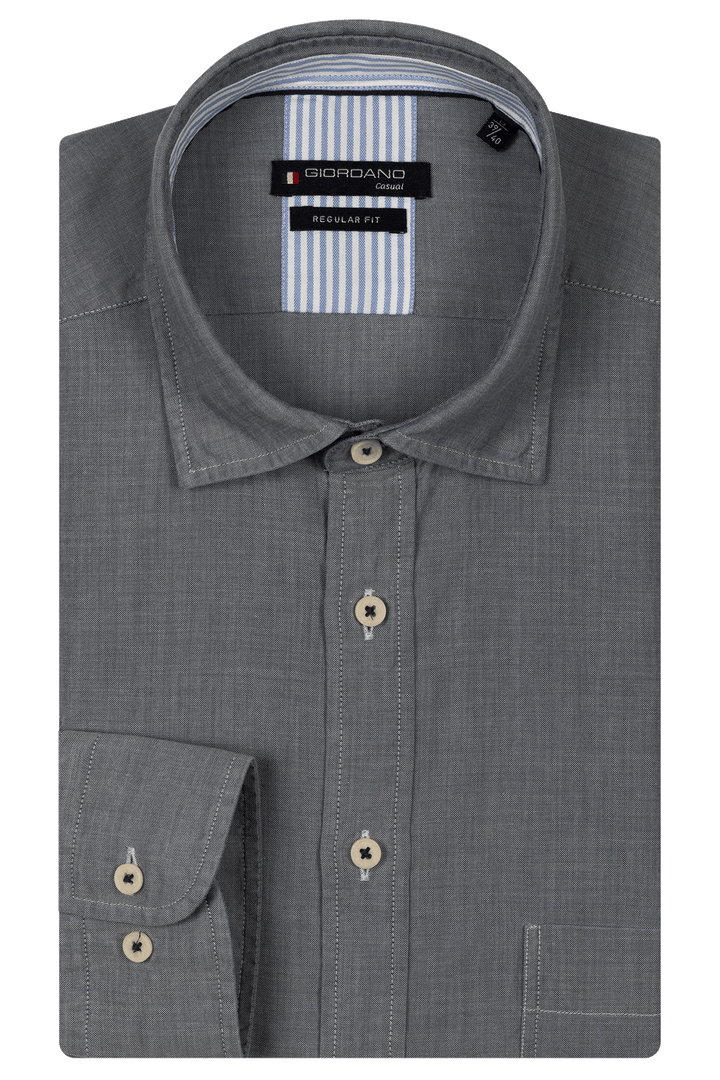 Giordano Verona Button Under Chambray Shirt - Navy - 517029-60