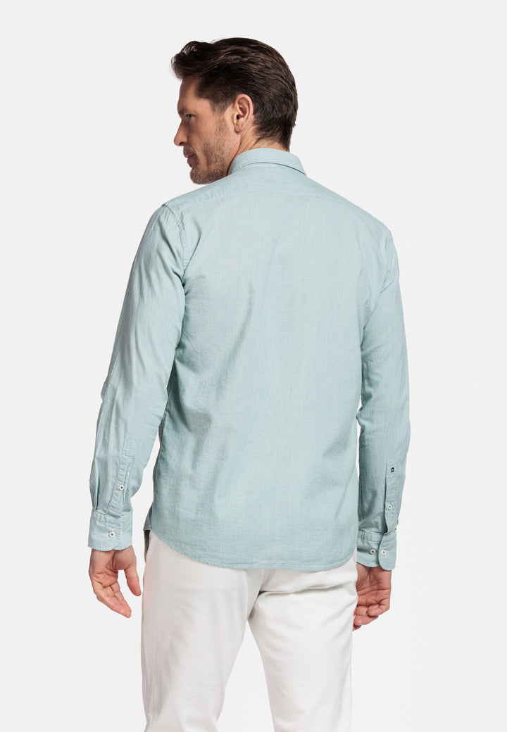 Giordano Verona Button Under Chambray Shirt - Green - 517029-70