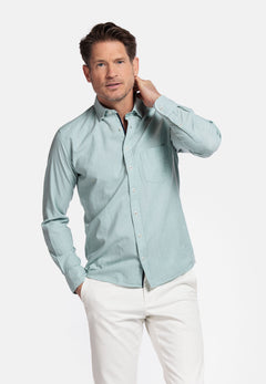 Giordano Verona Button Under Chambray Shirt - Green - 517029-70