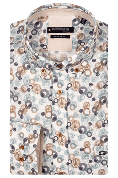 Giordano Ivy Shirt with abstract print - Light blue - 517039-62