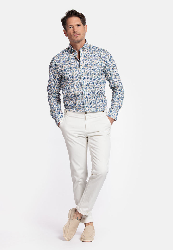 Giordano Ivy Shirt with abstract print - Green - 517039-70